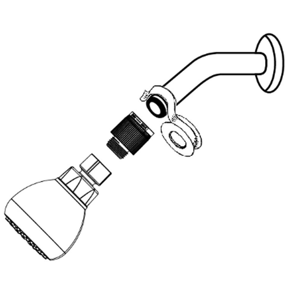 Shower Head Water Saver Shut-Off System Shower Head Flow Adjustment Tool Water Flow Control Stop Valves for Bathroom