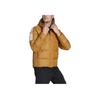 adidas Striped Letter Logo Print Hooded Down Jacket Men Outerwear Brown HK4640