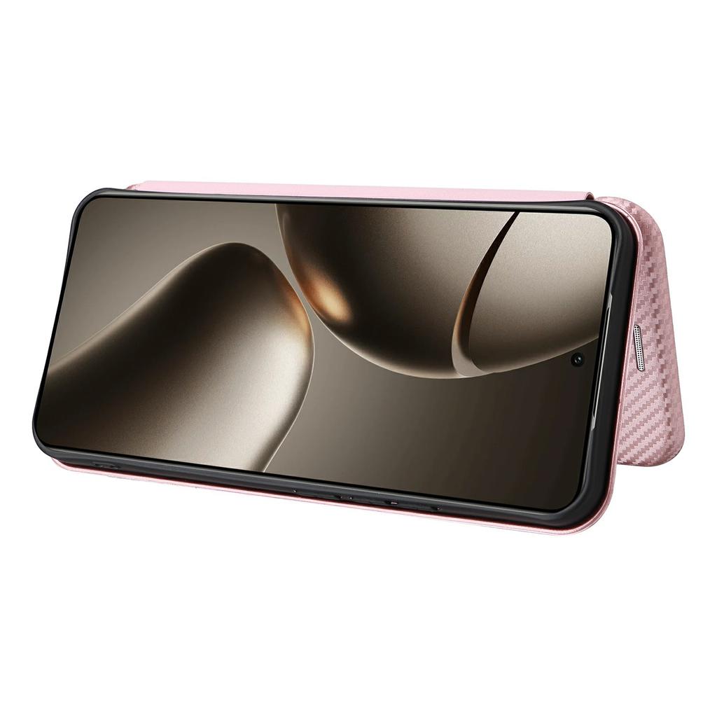 For Xiaomi 15T Pro Case Carbon Fiber Texture Drop-Proof PU Leather Phone Cover
