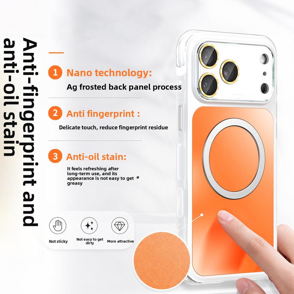 Shockproof Magnetic Case for iPhone 17 Pro Max 16 Ai Integrated Button Comes with A Full Coverage Lens Protector Cover