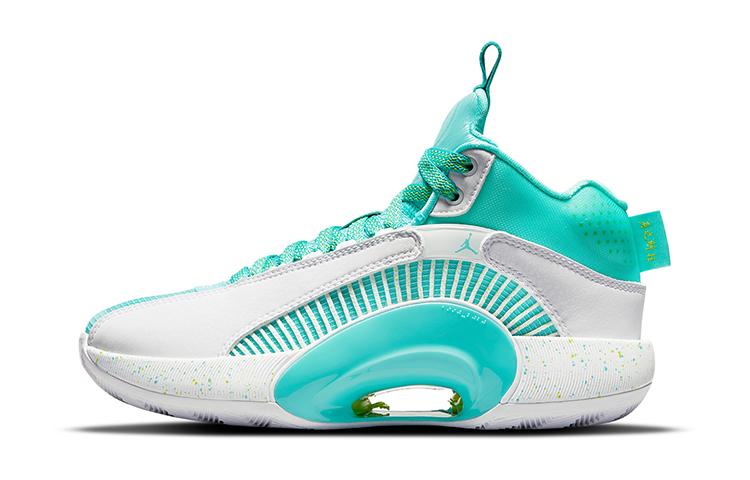 

Jordan Air Jordan 35 Гуо Айлунь Нескользящие Износостойкие Средней Высоты Детские Баскетбольные Кроссовки Мятно-Зеленые DJ3009-100 36