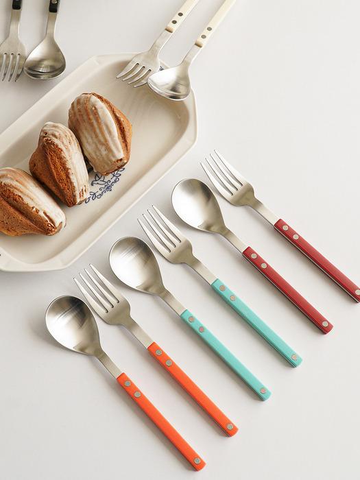 Surfinia French Bonbon Cafe Dessert Cutlery Bread Salad Fork Bingsu Cereal Spoon Butter Knife Butter Knife_Black