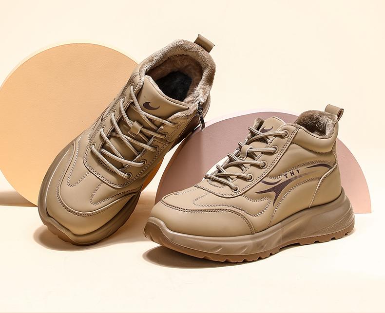 Taiheyuan Winter Women's Fashionable and Casual Plus Velvet Thick Bottom Anti slip and Warm Sports Shoes