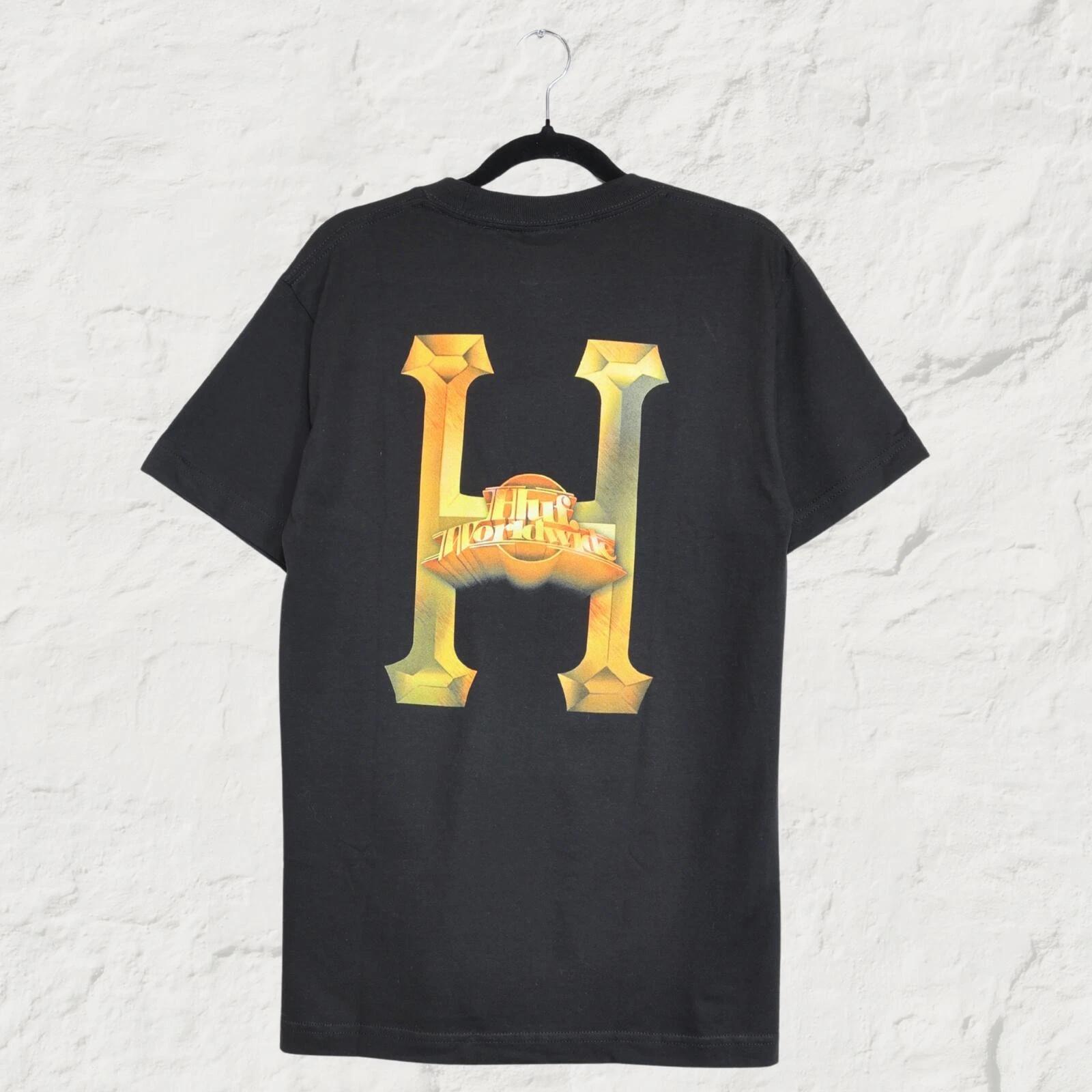 HUF Greatest Hits Graphic Tee Black Skate Streetwear T Shirt Size S XL