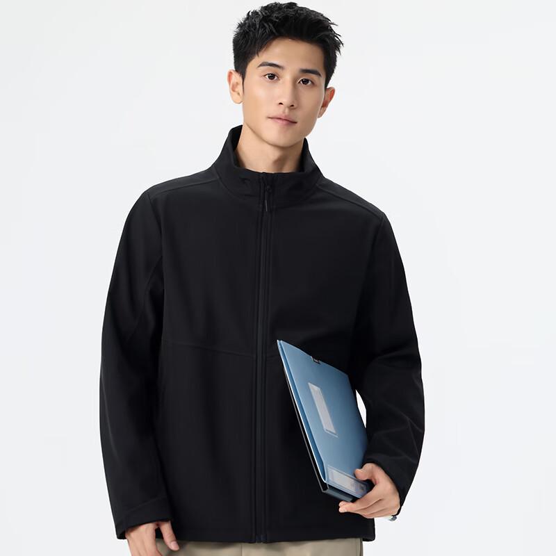 FengXun Executive Stand Collar Fleece-Lined Softshell Jacket