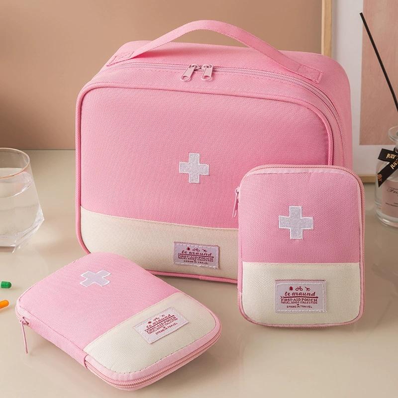 600D Oxford Cloth Portable Medical Bag for Business Trips, Outdoor First Aid Kit, Portable Small Medicine Bag for Home Storage