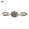 1PC Vintage Shawl Brooch Rhinestone Flower Patterns Duck Clip Clasps Cardigan Sweater Scarf Blouse Collar Clips Pins For Ladies