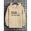 Hooded Sweatshirt, Solid Color Printed Hoodie Top, Loose Fit, for Spring Autumn and Winter