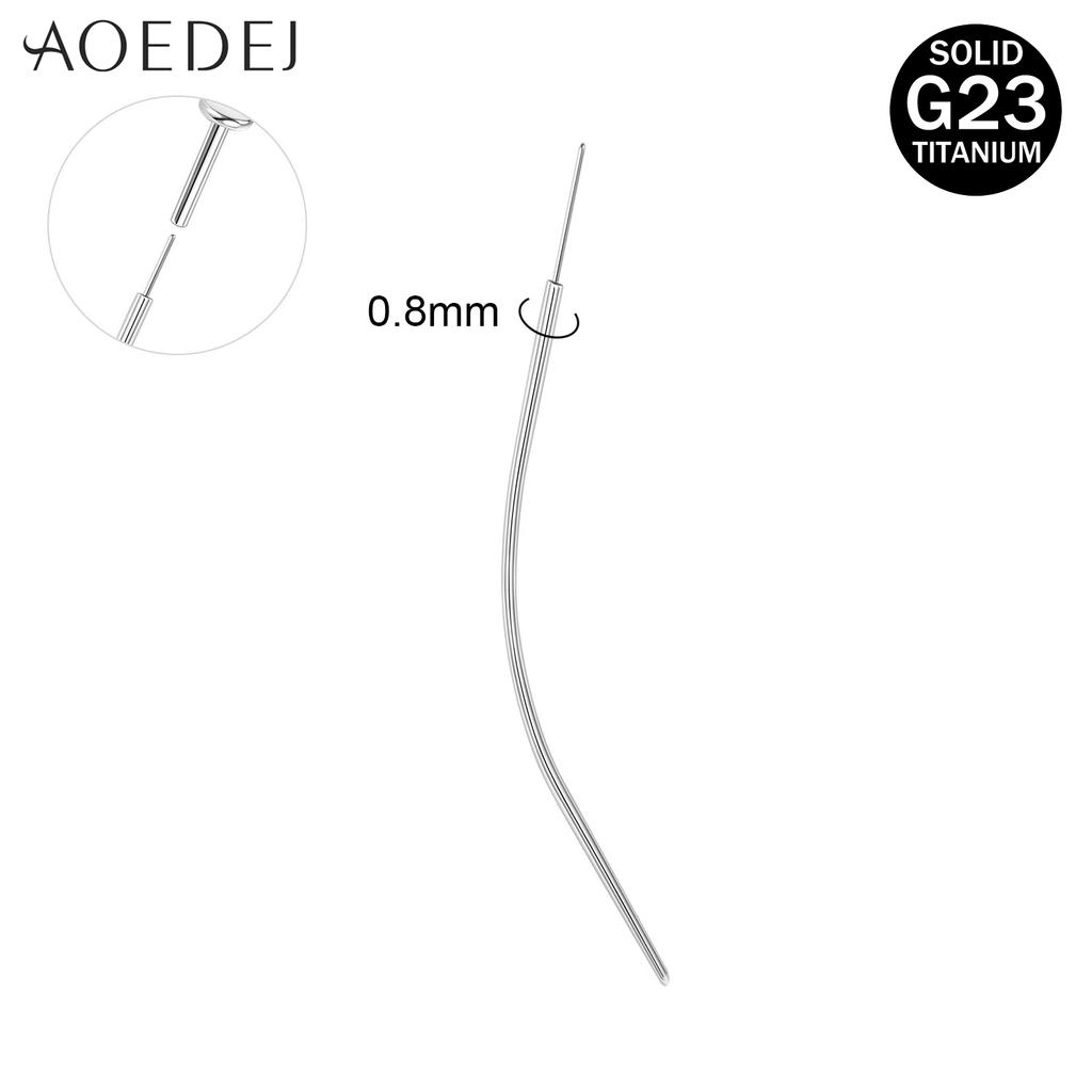 AOEDEJ 1 Stück G23 Titan Piercing-Kit Interne Gewinde Gebogener Konus Einführstift Werkzeug Für Tragus Helix Lippe Nase Piercing Schmuck