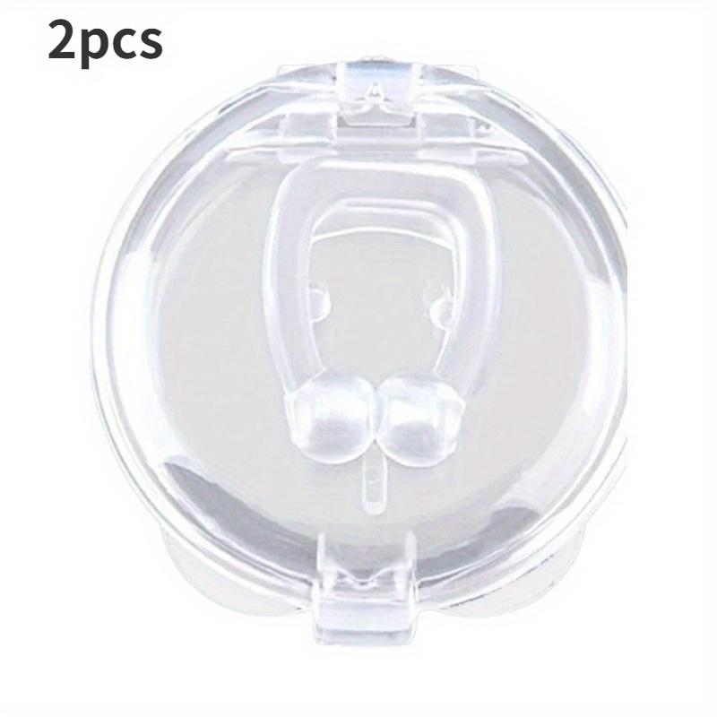 

2 шт. Магнитное устройство против храпа, силиконовый фиксатор против храпа, зажим для носа, устройство для сна при апноэ, ночное устройство с чехлом 2pcs