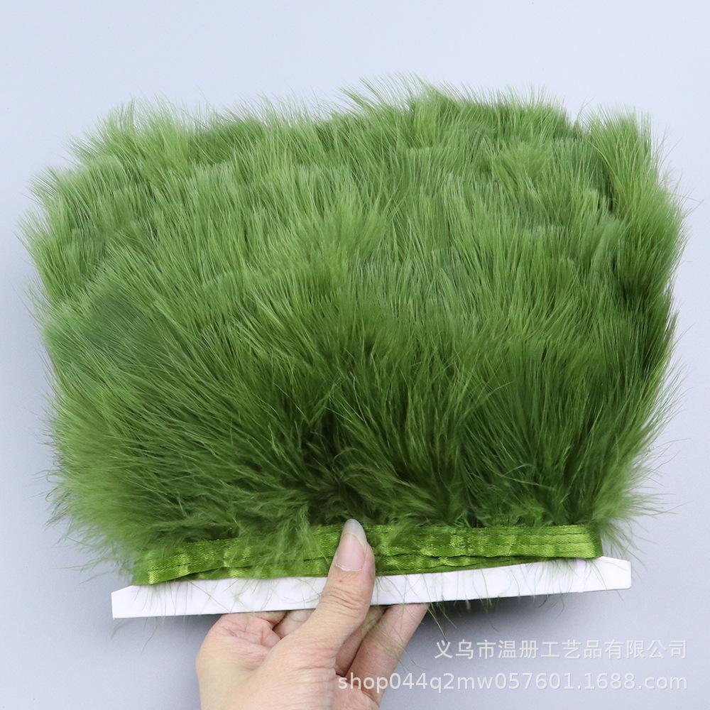 Encryption 8-10Cm Vascular Flannel Edge Clothing Accessories Material Colored Turkey Fluff Skirt Headdress