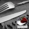 24pcs Silver Cutlery Set Stainless Steel Tableware Knife Fork Coffee Spoon Dinnerware Dishwasher Safe Dinner Cutlery