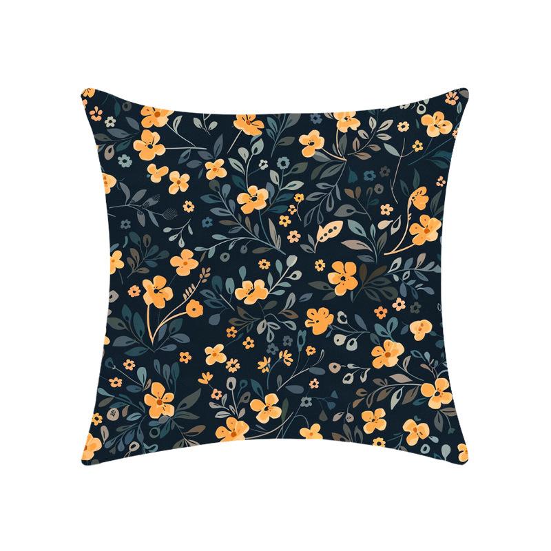 New Floral Floral Series Pillow Case Soft Car Home Decoration Bedroom Bedside Pillow Cushion Cover