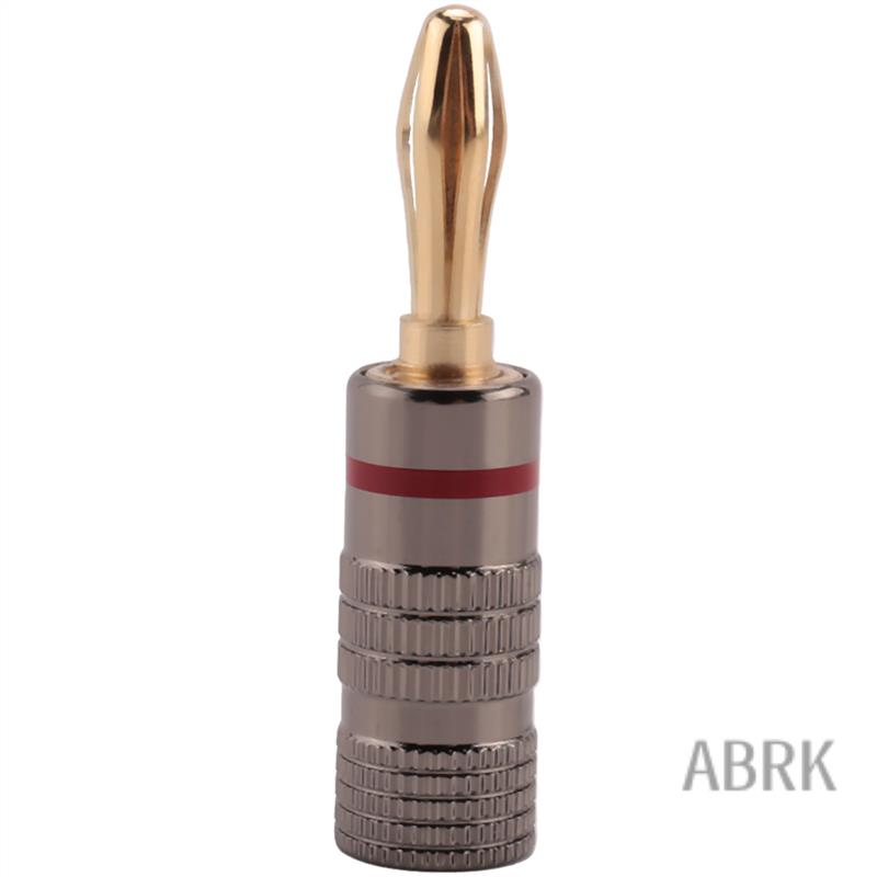 

24Pack 4.5Mm Audio Plug Banana Plugs For Speaker Wire Gold Plated Banana Adapter Cable Connector Clips