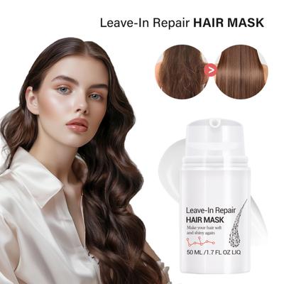 Maschera per capelli senza risciacquo, maschera lisciante per capelli senza risciacquo, balsamo elasticizzante lucido adatto a tutti i tipi di capelli