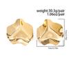 IngeSight.Z Exaggerated Unique Big Petals Stud Earrings Women Fashion Creative Gold Color Piercing Earrings Charm Jewelry Gifts