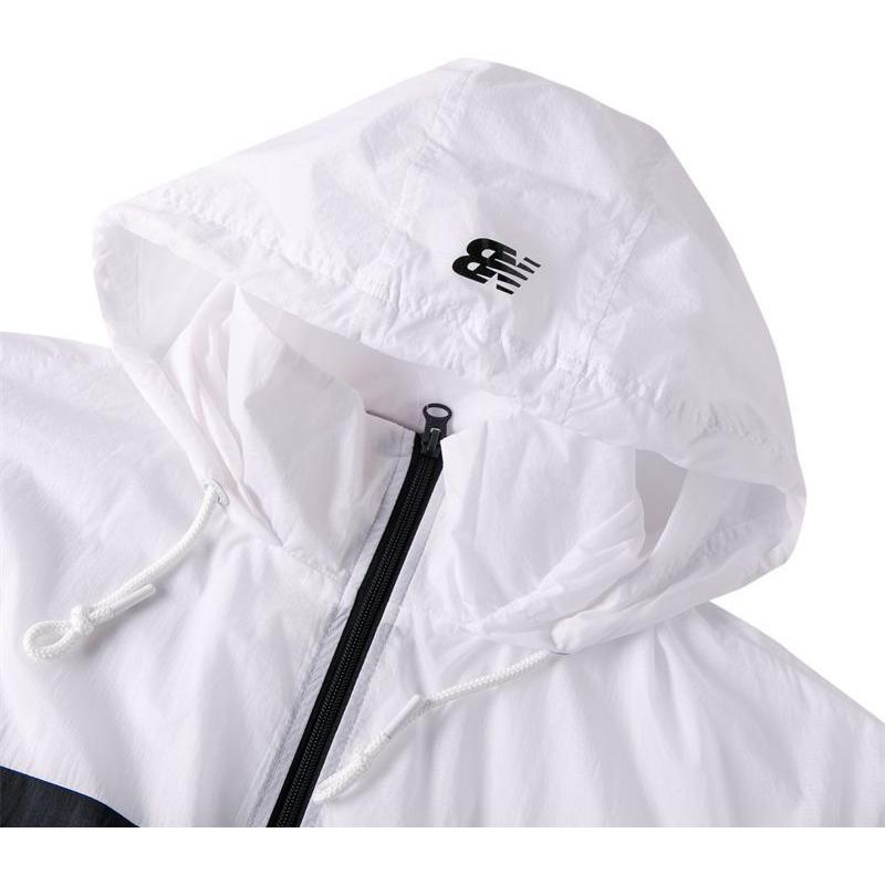 New Balance Windproof Breathable Abrasion Resistant Windbreaker Jacket Unisex Black White NA91W012-BK