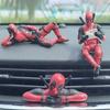 Anime Mini Deadpool Action Figure Car Interior Decoration Toys Pendant Car Accessories Model Desktop Decoration Decompress Gifts