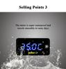 Motorcycle Water Temperature Mini 3 In 1 Gauge Voltage Time With Touch Function Automatically Adjust Brightness Meter