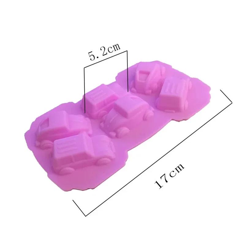 Cartoon Car Shape Silicone Mold, Chocolate Muffin Ice Baking Pan,Soap Pastry Bakeware ,Kicthen Cake Decoration Silicone Mold