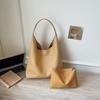 IELGY Portable Woven Pattern Bag Large Capacity Commuter Shoulder Underarm Tote Bag