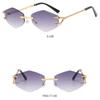 New Women Sunglasses Personalized Frameless Eyeglass Polygonal Sun Glasses Casual Hip-Hop Trend Outdoor Shades Men Uv400
