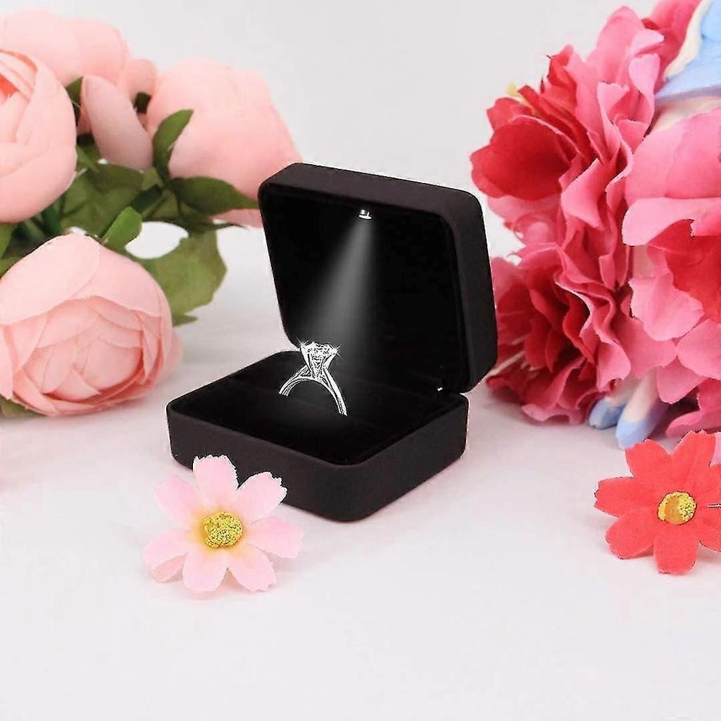Engagement Ring Led Light Ring Box Jewelry Gift Box