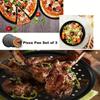 Carbon Steel Perforated Pizza Pan 10/11/12 Inch Non Stick Cooking Plate Round Mupti Purpose Pizza Baking Tray Crispy & Bubbly