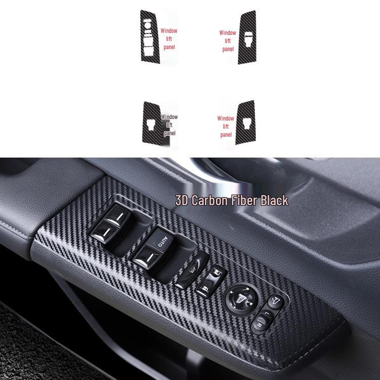 Carbon Fiber Trim Stickers for 23 Honda CR-V Models: Interior Console & Gear Shift