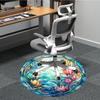 1 Stück Floral Buntglas Büro Runder Teppich, Unter Bürostühlen Schlafzimmer Wohnzimmer Heimdekoration, Raumdeko