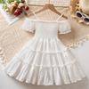 Summer New Style Puff Sleeve Fashion Princess Skirt for Girls