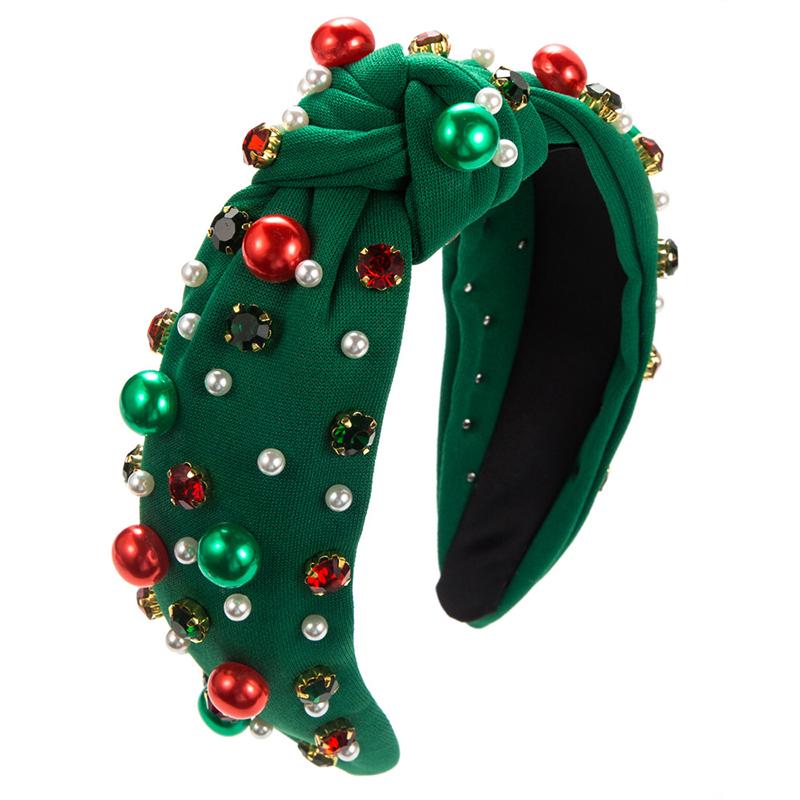 Christmas Headband Fashion Beads Rhinestone Christmas Hair Accessories For Women