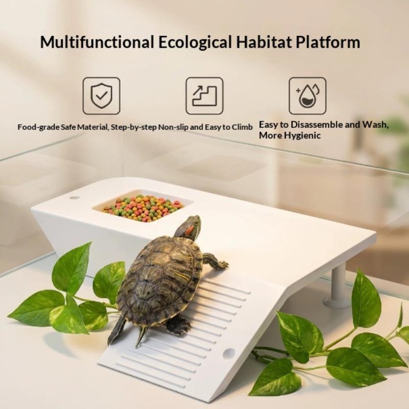Multifunctional Reptile Basking Platform Waterproof Aquarium Turtle Sun Terrace Decor for Crawler Pet Enthusiasts