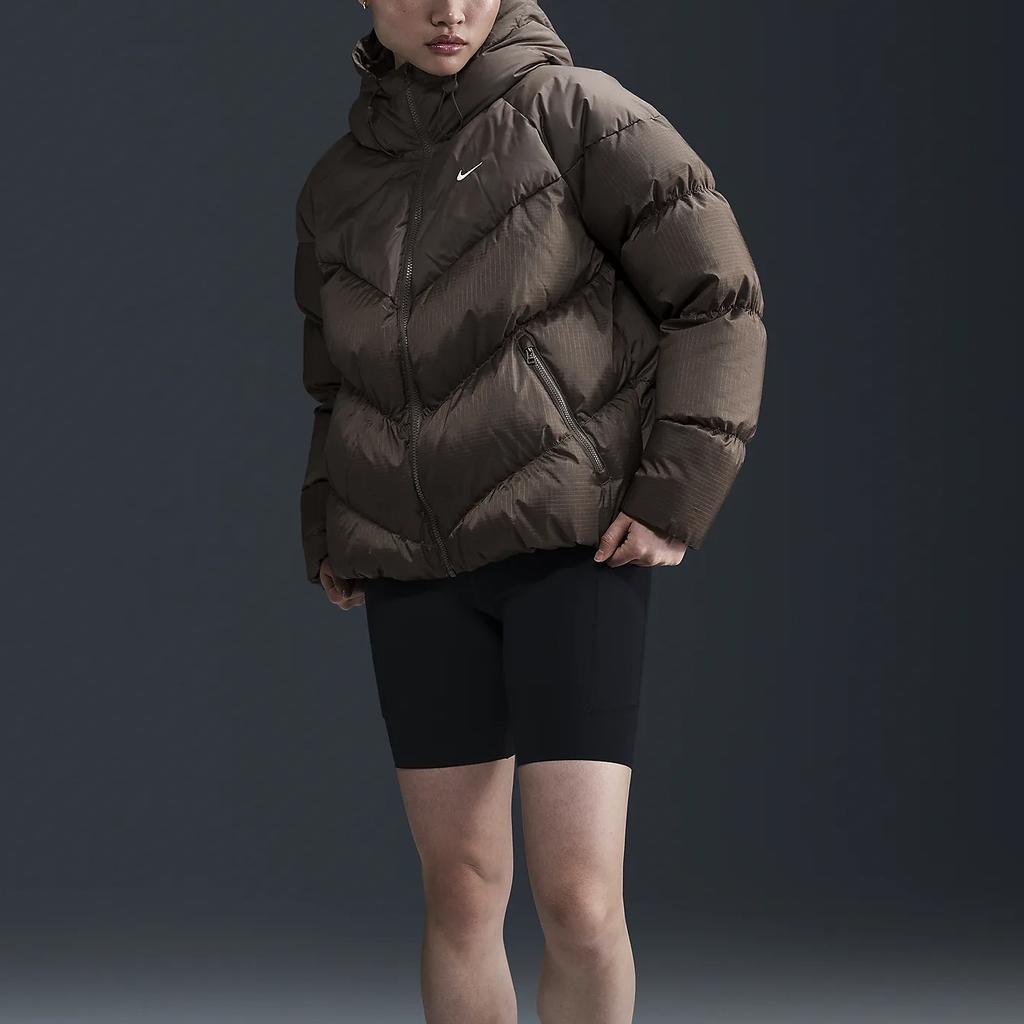 Nike Sportswear Storm-FIT Windbreaker Loose Waterproof Solid Color Down Jacket Women Jackets Mineral-Grey White HF7871-004