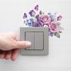 Fresh and Light-colored Painted Rose Flower Bedroom, Living Room, Entrance Hall Home Decor Switch Sticker