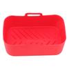 2 Sets Kitchen Fryer Silicone Basket and Mat Reusable Non Stick Rectangular   Oven Accessories for   DZ201 Foodi 8QT