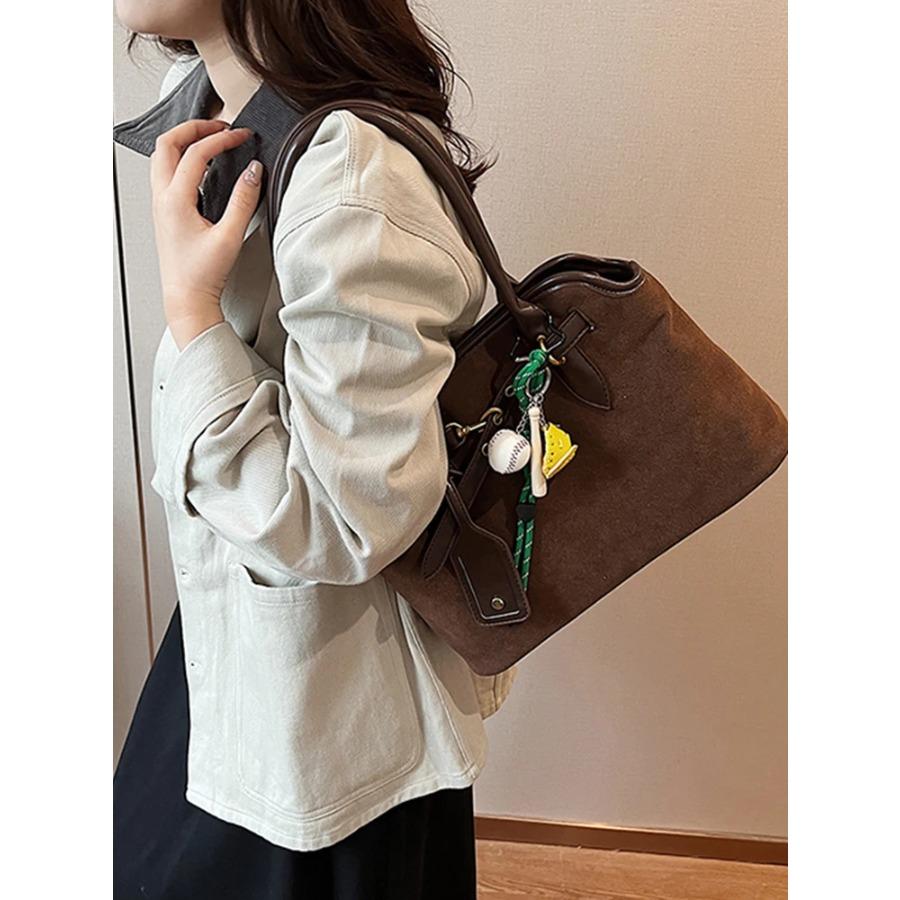 Classic Suede Commuter Shoulder Bags Women Autumn Winter Vintage Large Capacity Handbags  New Lady Frosted Tote Bag