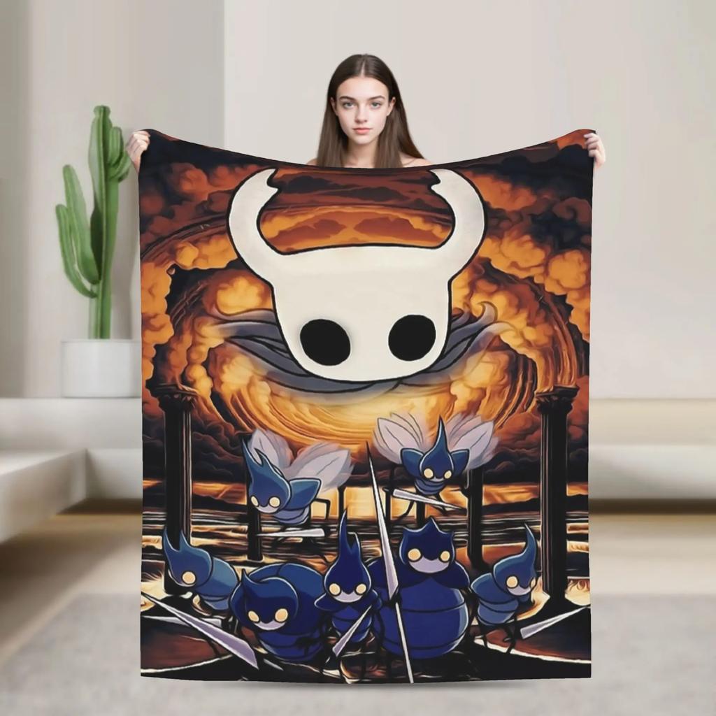 Hollow Knight The Knight Blanket Warm Soft Plush Throw for Couch Bed Flannel Bedspread Comfortable Gift for Girls Boys