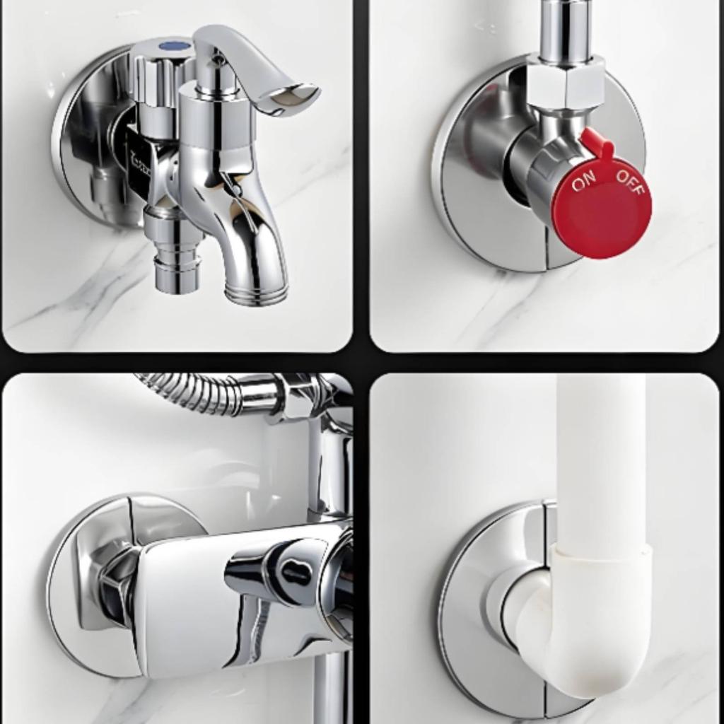 Split Escutcheon Plate Easy Installation Stainless Steel Escutcheon Plate Peel-and-Stick Pipe Collar Long-Lasting for Kitchen