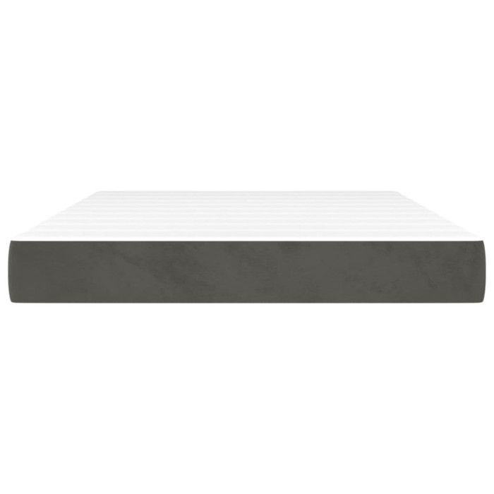 347789 vidaXL Pocket Spring Bed Mattress Dark Grey 140x190 Cm Thickness 20 Cm