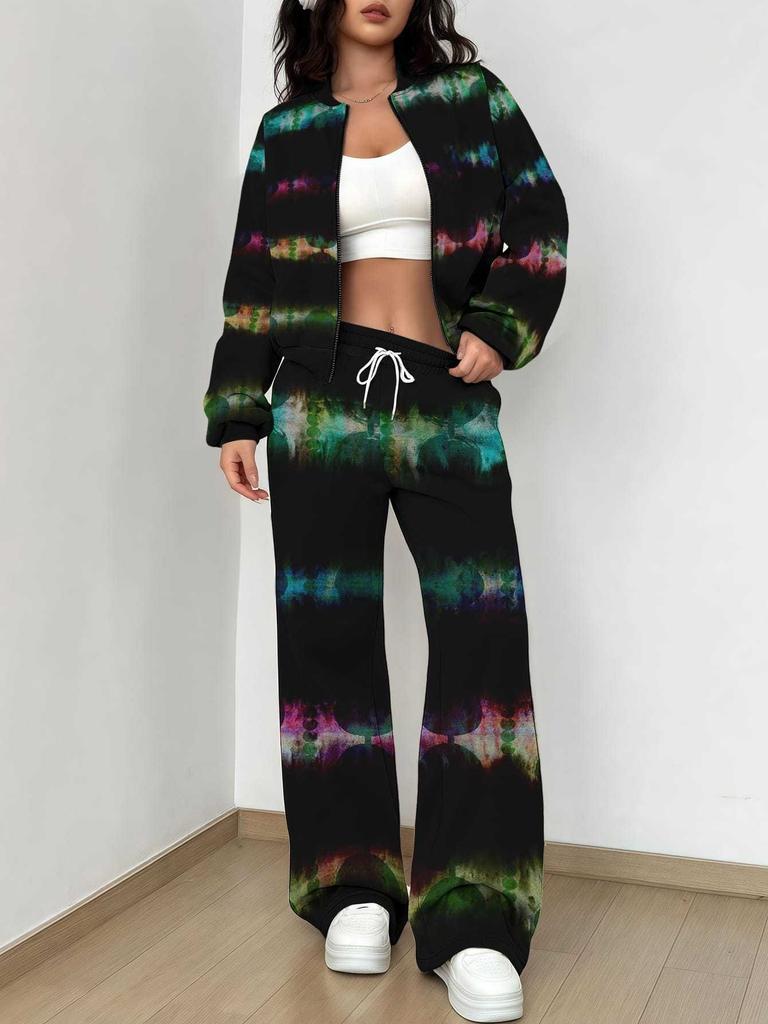 Smudging Explosion Autumn and Winter New European and American Women's Clothing Retro Rhombus Printing Suit Women