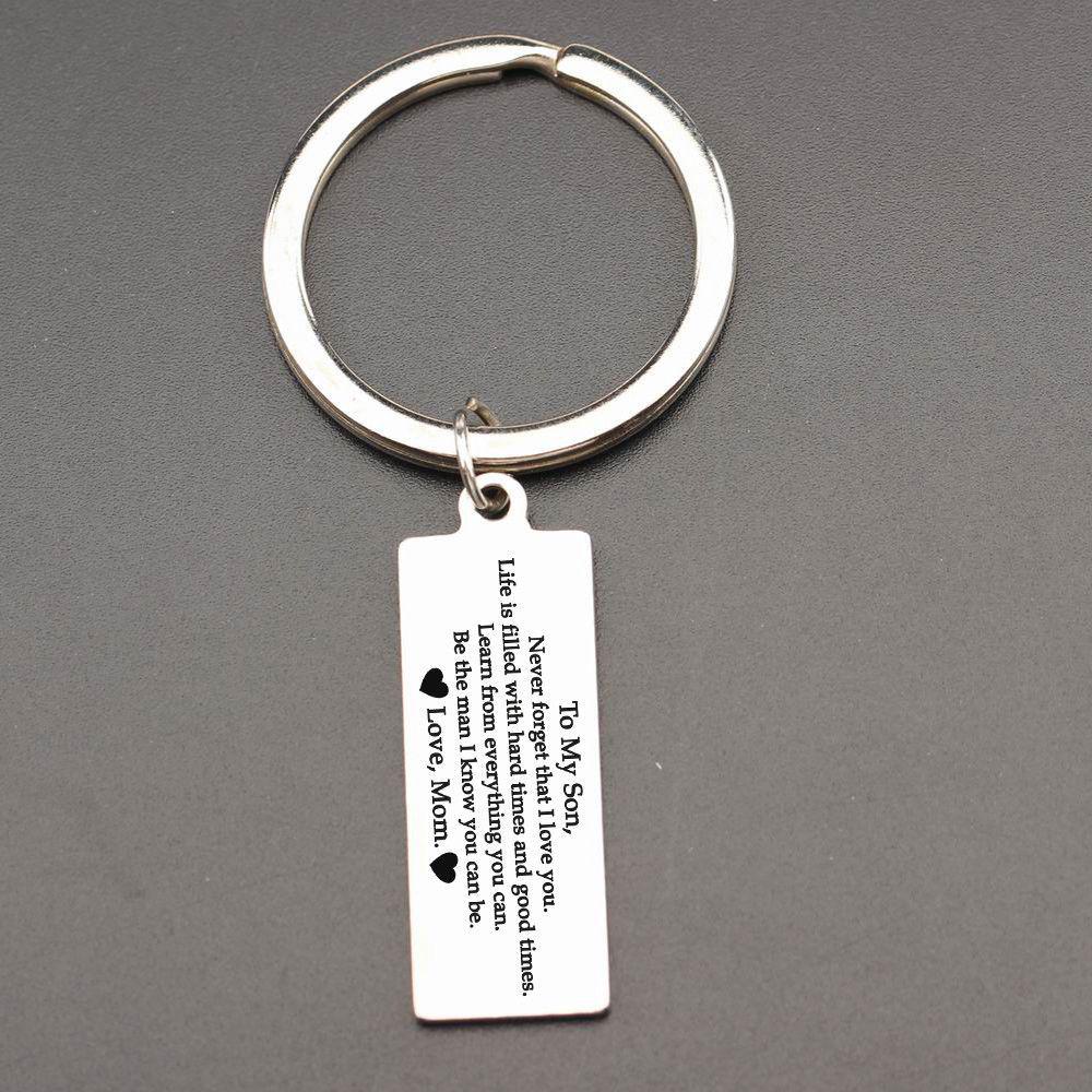 Mother Son Keychain Infinity There/'s This Boy Who Stole My Heart He Calls Me Mom Mother Son Gift Keychain