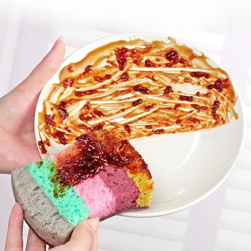 High-Foam Multicolor Dishwashing Sponges, Kitchen Cleaning Scrub Pads, Household Dish Scrubbers, Pot and Pan Cleaning Cloths