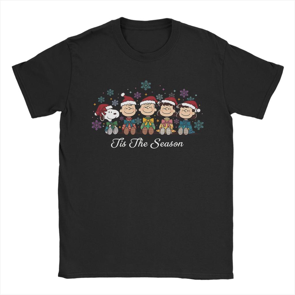 Snoopys Christmas 2025 Snow Winter Tshirt Unisex Women T Shirts Tee Snoopys Marry Christmas Graphic Tshirt Clothing Cotton