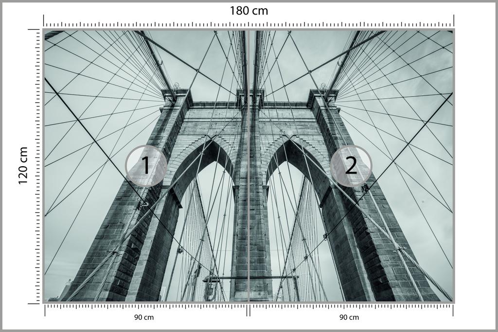 Photomural Brooklyn Bridge Washable Fleece 180x120