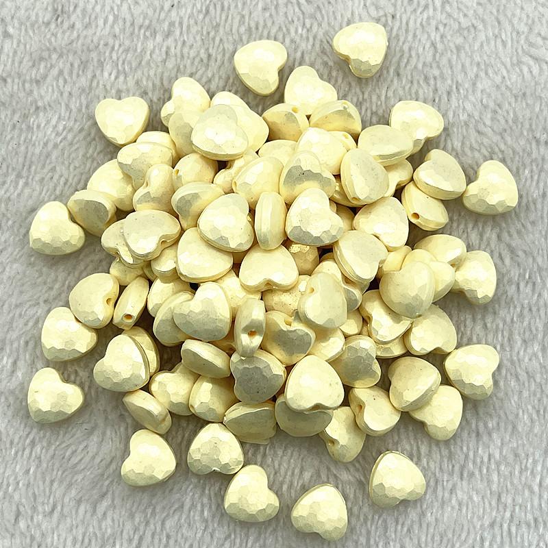 30pcs 11mm Colourful Heart Shape Acrylic Loose Spacer Beads for Jewelry Making DIY Handmade Bracelets Accessories