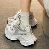 Luxury Women's Platform Sneakers Mesh Breathable Height-enhancing Casual Shoes Versatile Fashion Women's Fitness Vulcanized Shoe