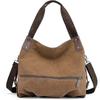 Canvas Handbags Simple Casual Large-capacity Wallet Brown