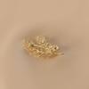 Women Brooch Sparkling Cubic Zirconia Wheat Ear Design Suit Lapel Badge with Imitation Pearls Scarves Dresses Accessories