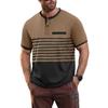 Ins Summer Polo Shirt Men's Printed Striped Polo Shirt Short Sleeved T-shirt Business Casual Geometric Print